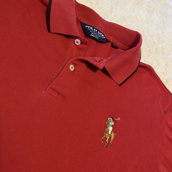 Polo Ralph Lauren Sport Big Pony Red‎ Polo Shirt Large Shortsleeved L - Picture 1 of 7